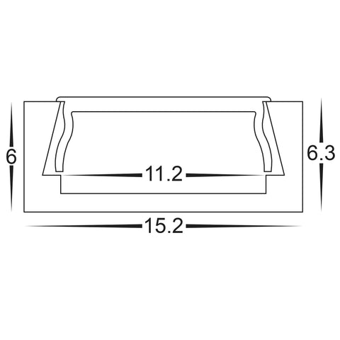 Shallow Square Aluminium Profile - HV9693-1506-EC