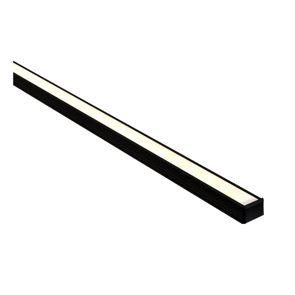 Black Shallow Square Aluminium Profile - HV9693-1612-BLK