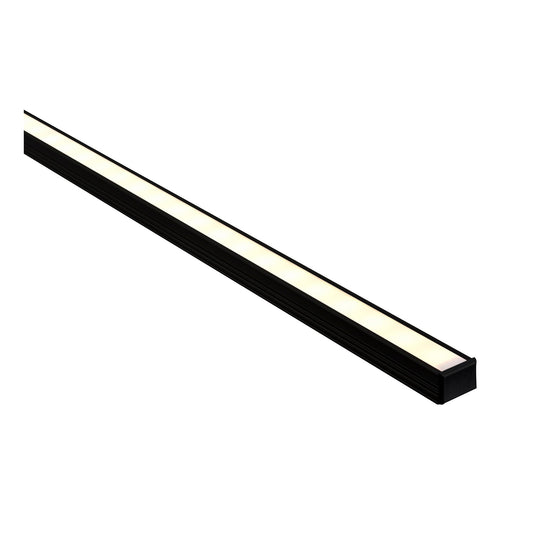 Black Shallow Square Aluminium Profile - HV9693-1612-BLK