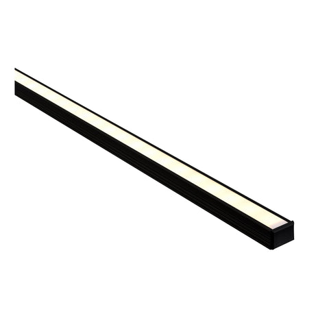 Black Shallow Square Aluminium Profile - HV9693-1612-BLK