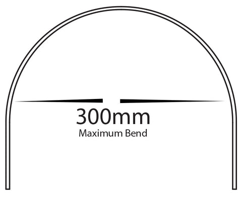 Shallow Square Bendable Aluminium Profile - 3 Meter HV9693-1806-3M