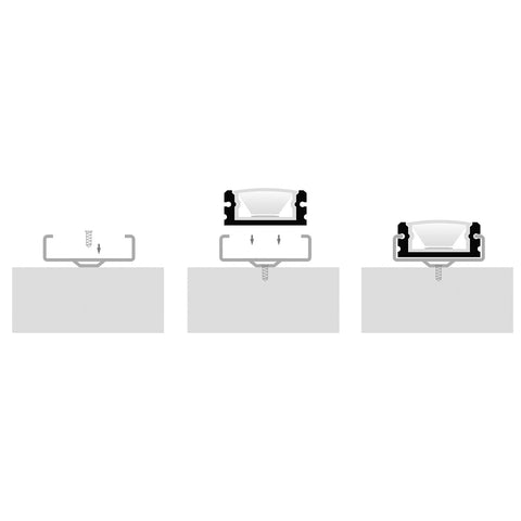 Shallow Square Weatherproof Aluminium Profile - HV9693-1808