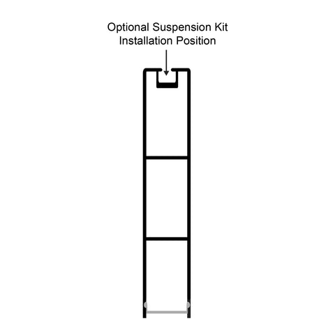 Suspended White Aluminium Profile - HV9693-1896-WHT-EC