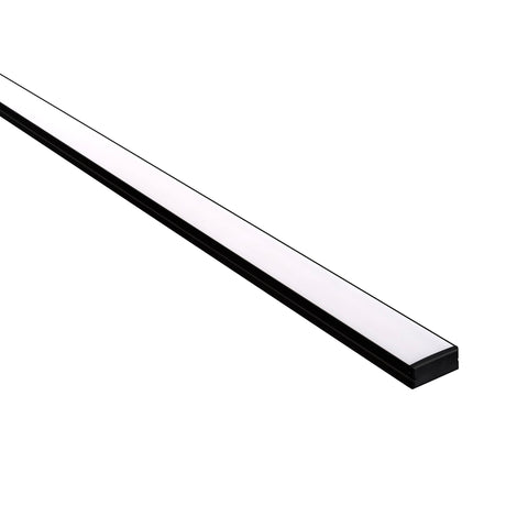 Black Shallow Square Aluminium Profile - HV9693-2310-SD-ROLL
