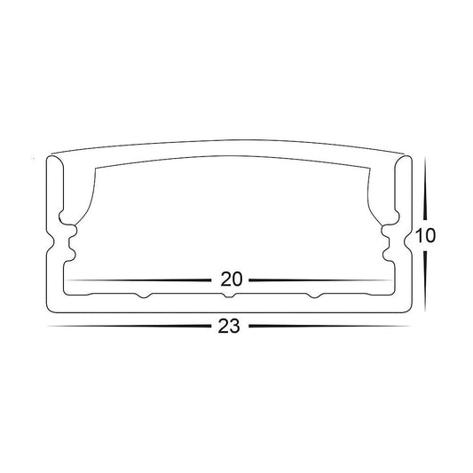 Shallow Square Aluminium Profile - HV9693-2310