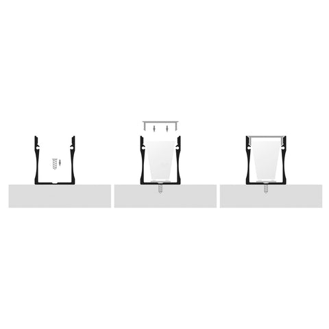 Deep Square Aluminium Profile - HV9693-2320-3M