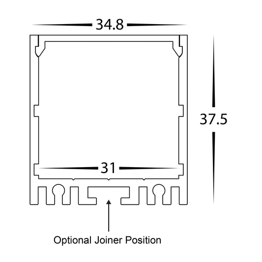 Joiner to suit Suspended Aluminium Profile - HV9693-3537-JOINER