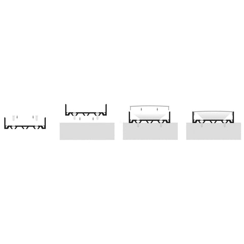Shallow Square Aluminium Profile - HV9693-4511-3M
