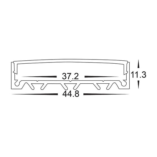 Shallow Square Aluminium Profile - HV9693-4511