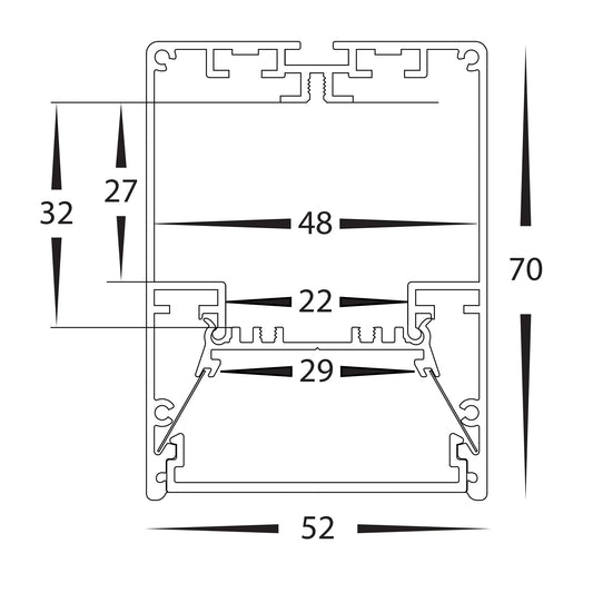 Black Deep Square Profile - HV9693-5270-BLK