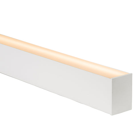 Deep Square Up & Down White Aluminium Profile - HV9693-6080-WHT