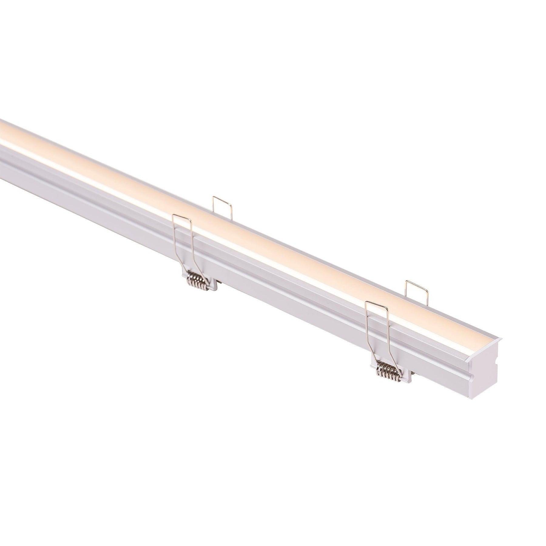 Silver 29X26mm Aluminium profile with diffuser kit per metre, (kit includes custom cut length + 2x Spring clips per metre & 2x End Caps per Length) - HCP-4312926 - ARCK Electrical Wholesale Supplies