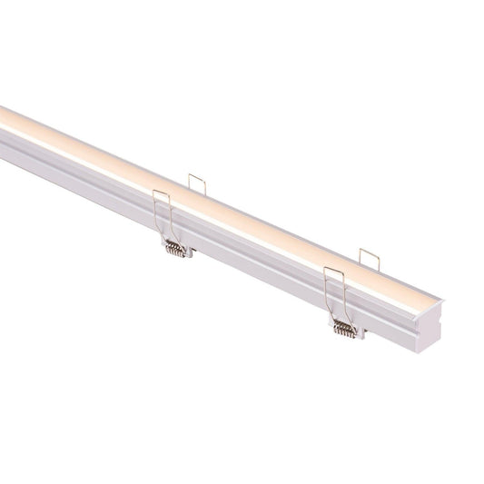 Silver 29X26mm Aluminium profile with diffuser kit per metre, (kit includes custom cut length + 2x Spring clips per metre & 2x End Caps per Length) - HCP-4312926 - ARCK Electrical Wholesale Supplies