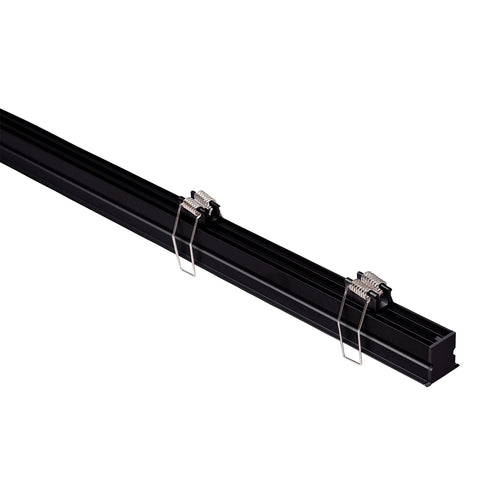 Deep Black Recessed Anti Glare Winged Aluminium Profile - HV9695-2926-BLK-EC