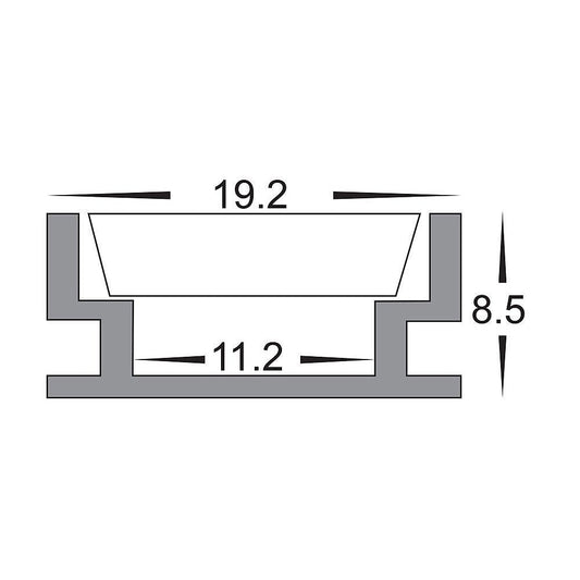 Shallow Trafficable Aluminium Profile - HV9698-1908-EC