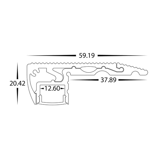 Step Tread Aluminium Profile - HV9698-6020
