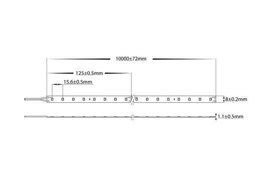 4.8w 24v DC IP20 LED Strip 5500k - HV9722-IP20-64-5K-30M