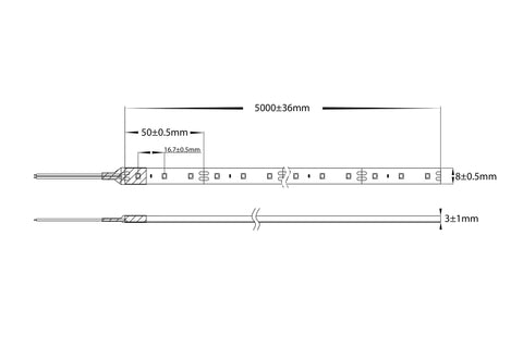 4.8w IP54 LED Strip 4000k - HV9723-IP54-60-4K