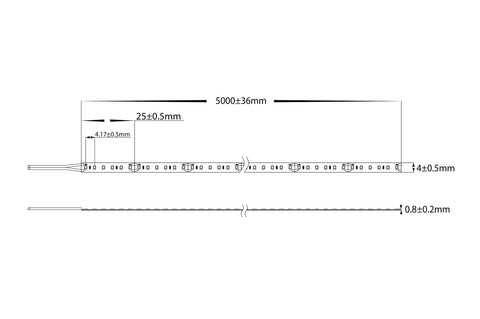 HV9735-IP20-240-3K-30M - 19.2w IP20 Micro LED Strip 3000k