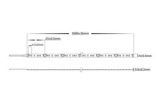 HV9735-IP20-240-4K-30M - 19.2w IP20 Micro LED Strip 4000k