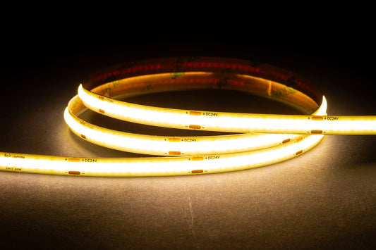 4.8w IP20 24v DC 4000K COB Dotless LED Strip - HV9760-IP20-320-4K