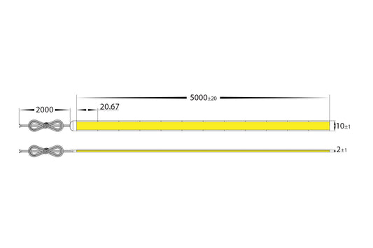 14w IP20 24v DC 4000K COB LED Strip - HV9761-IP20-1152-4K-30M