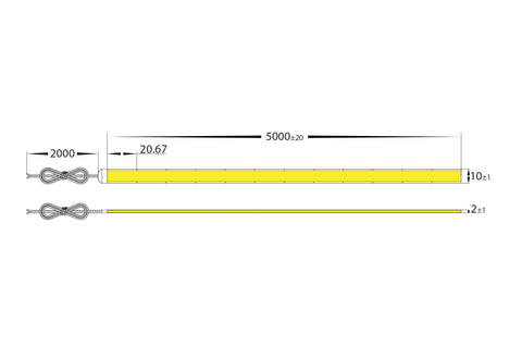 14w IP20 24v DC 4000K COB LED Strip - HV9761-IP20-1152-4K