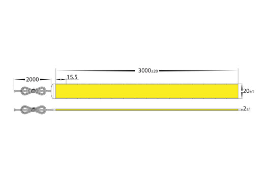 30w IP20 24v DC COB LED Strip 4000k - HV9761-IP20-3072-4K-30M