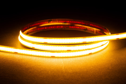 9.6w IP20 24v DC 3000K COB Dotless LED Strip- HV9761-IP20-320-3K