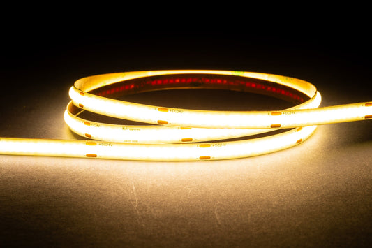 9.6w IP20 24v DC 4000K COB Dotless LED Strip - HV9761-IP20-320-4K-30M