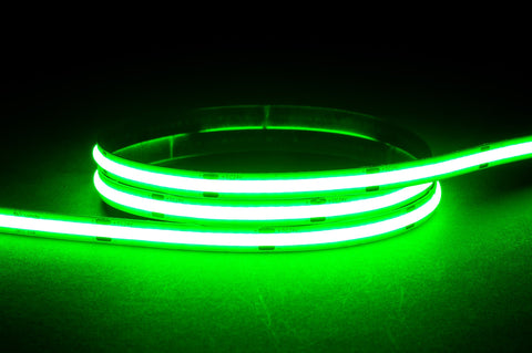 HV9761-IP20-320-G-30M - 9.6w IP20 24v DC Green COB Dotless LED Strip