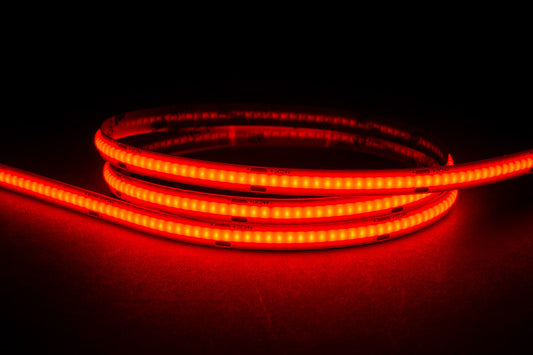 HV9761-IP20-320-R-30M - 9.6w IP20 24v DC Red COB Dotless LED Strip