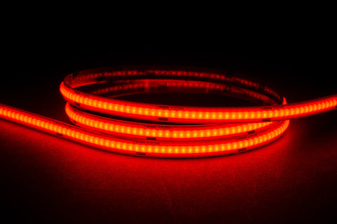 HV9761-IP20-320-R-30M - 9.6w IP20 24v DC Red COB Dotless LED Strip