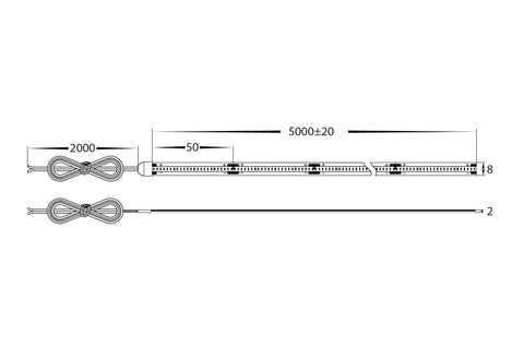 9.6w IP20 24v DC 4000K COB Dotless LED Strip - HV9761-IP20-320-4K