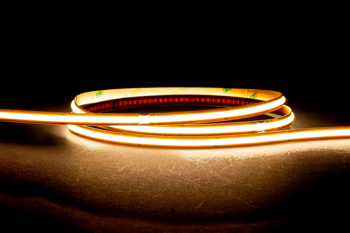 HV9761-IP20-528-4K - 12w IP20 24v DC 4000K Free Cut COB Dotless LED Strip - ARCK Electrical Wholesale Supplies