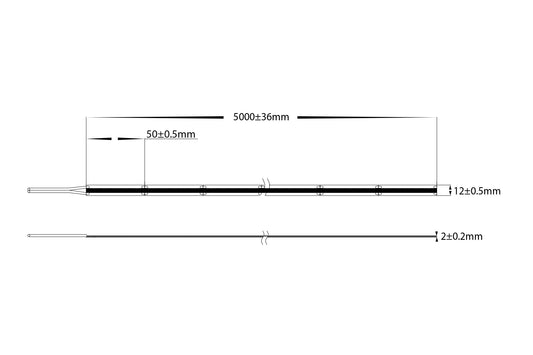 20w IP20 24v DC COB RGBCW LED Strip - HV9761-IP20-840-RGBCW