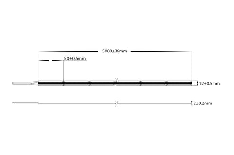 20w IP20 24v DC COB RGBCW LED Strip - HV9761-IP20-840-RGBCW