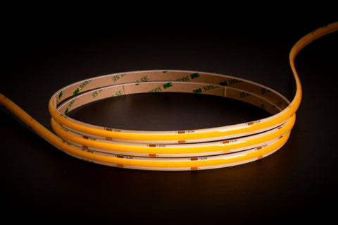 9.6w IP54 24v DC Yellow COB Dotless LED Strip - HV9761-IP54-320-Y