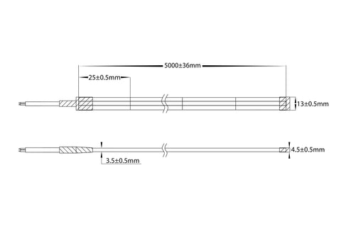 HV9769-IP67-280-4K- 14.4w IP67 24v DC Flexible LED Strip 4000k