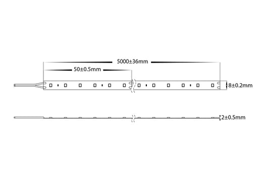 2w IP20 LED Strip 3000k - HV9783-IP20-160-3K-30M