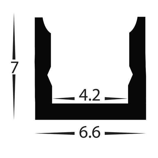 Aluminium Channel to suit HV9791 Side Bend Flexible Neon LED Strip - HV9791-ALU