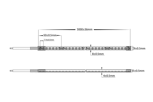 9.6w IP67 24v DC HaviFlex Side Bend Flexible Neon LED Strip 4000k - HV9791-IP67-140-4K-20M