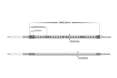 9.6w IP67 24v DC HaviFlex Side Bend Flexible Neon LED Strip 3000k - HV9791-IP67-140-3K