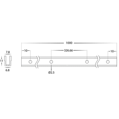 PVC Channel to suit HV9791 Side Bend Flexible Neon LED Strip HV9791-PVC-CHANNEL-2M