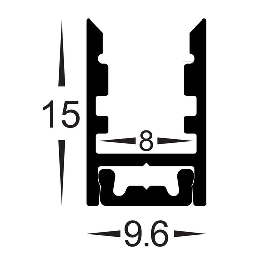 HV9792-ALU - Aluminium Channel to suit HV9792 Flexible Side Bend Neon LED Strip