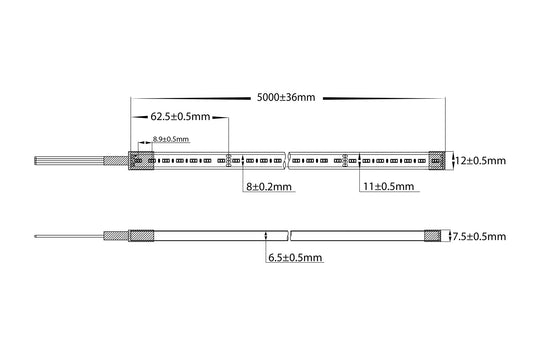 HV9792-IP67-336-RGB-20M - 14.4w IP67 24v DC HaviFlex Side Bend Flexible Neon RGB LED Strip