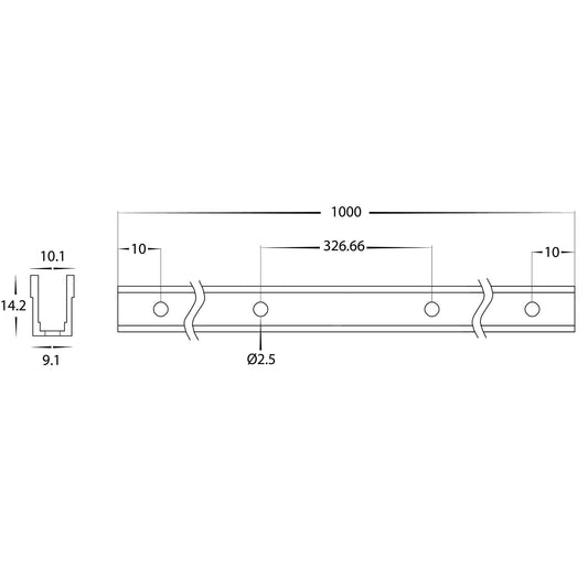 HV9792-PVC-CHANNEL-2M - PVC Channel to suit HV9792 Side Bend Flexible Neon LED Strip