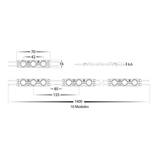 HV9794-IP65-20-5K - 0.72w IP65 12v DC Signage Modules 5500K