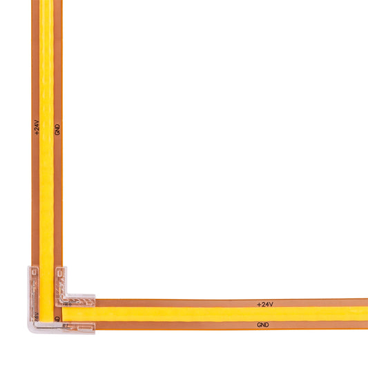 L Shape LED Strip Connector to suit IP20 8mm PCB LED Strip - HV9952-L-10PK