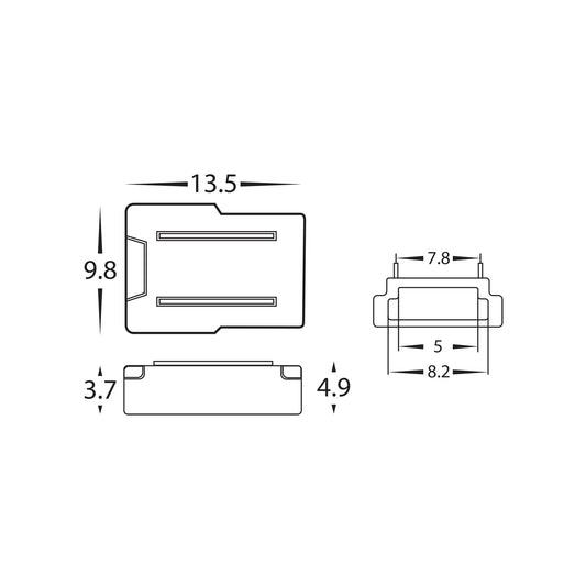 LED Strip Connector to suit IP20 8mm PCB LED Strip - HV9952-5PK